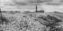 Kościół św. Augustyna z ulicy Nowolipki wśród ruin getta warszawskiego. Fot. nieznany. The Ghetto Fighters' House Museum. Israel/ The photo Archive Kościół św. Augustyna z ulicy Nowolipki wśród ruin getta warszawskiego. Fot. nieznany. The Ghetto Fighters' House Museum. Israel/ The photo Archive